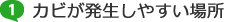 カビが発生しやすい場所